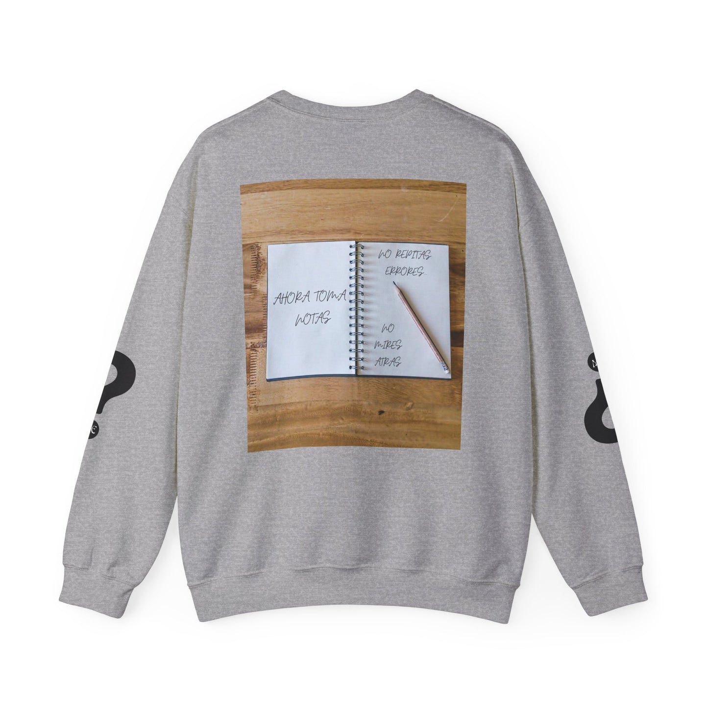 PASA LA PAGINA Inspirational Crewneck Sweatshirt with Motivational Quotes, Cozy Gift for Writers, Journals, Students, Relaxed Style, Thoughtful Present