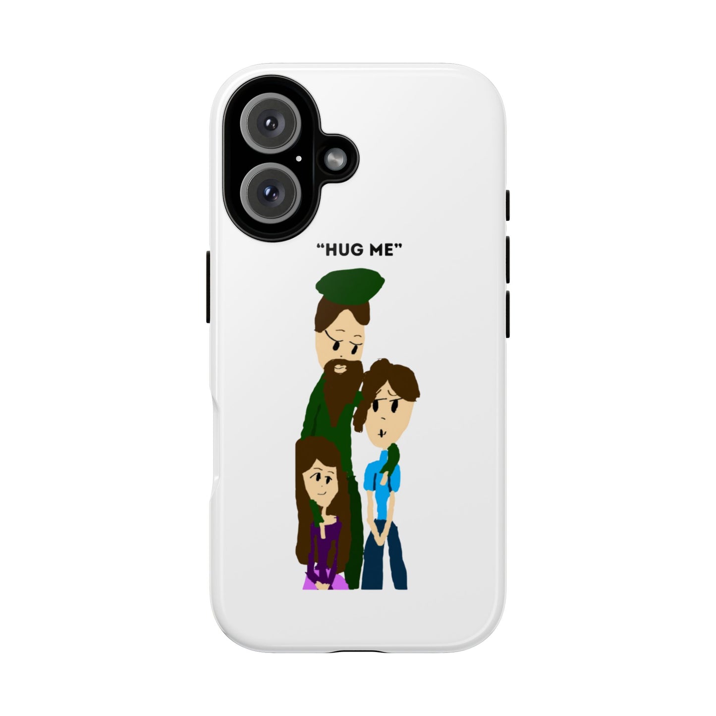 ISAAC IDYER ARTS Cute Hug Me Phone Case, Tough Phone Cover, Family Love Gift, Cartoon Design Case, Fun Accessory for Friends and Family