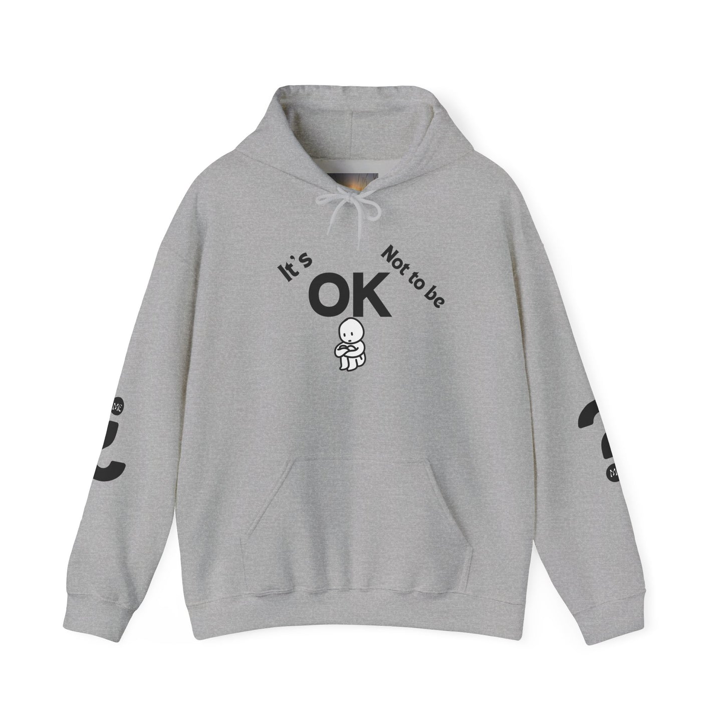 It's OK Motivational Hoodie for Comfort and Support, Unisex Sweatshirt, Mental Health Awareness Apparel, Self-Care Gift, Encouragement Clothing