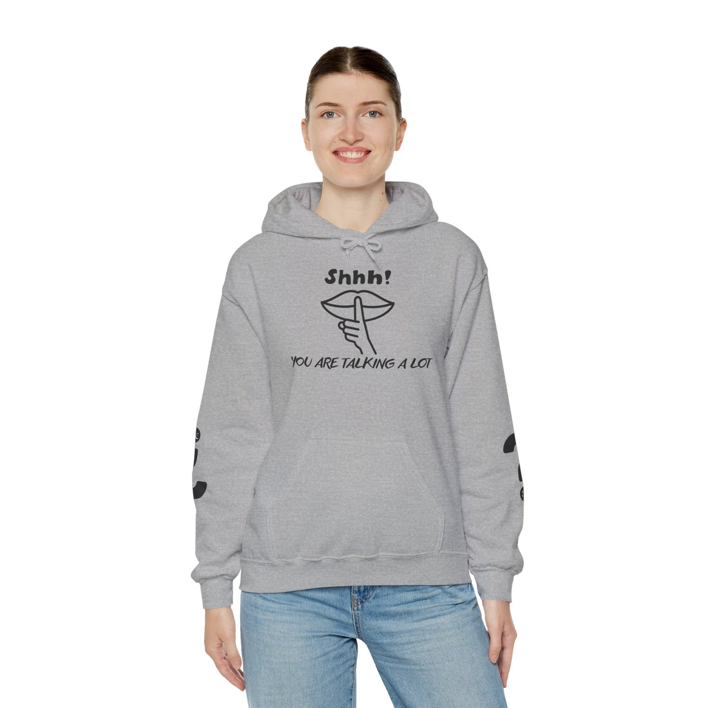 Shhh! Funny Unisex Hooded Sweatshirt, Cozy Hoodie for Introverts, Ideal Gift for Friends and Family, Perfect for Casual Wear, [...]