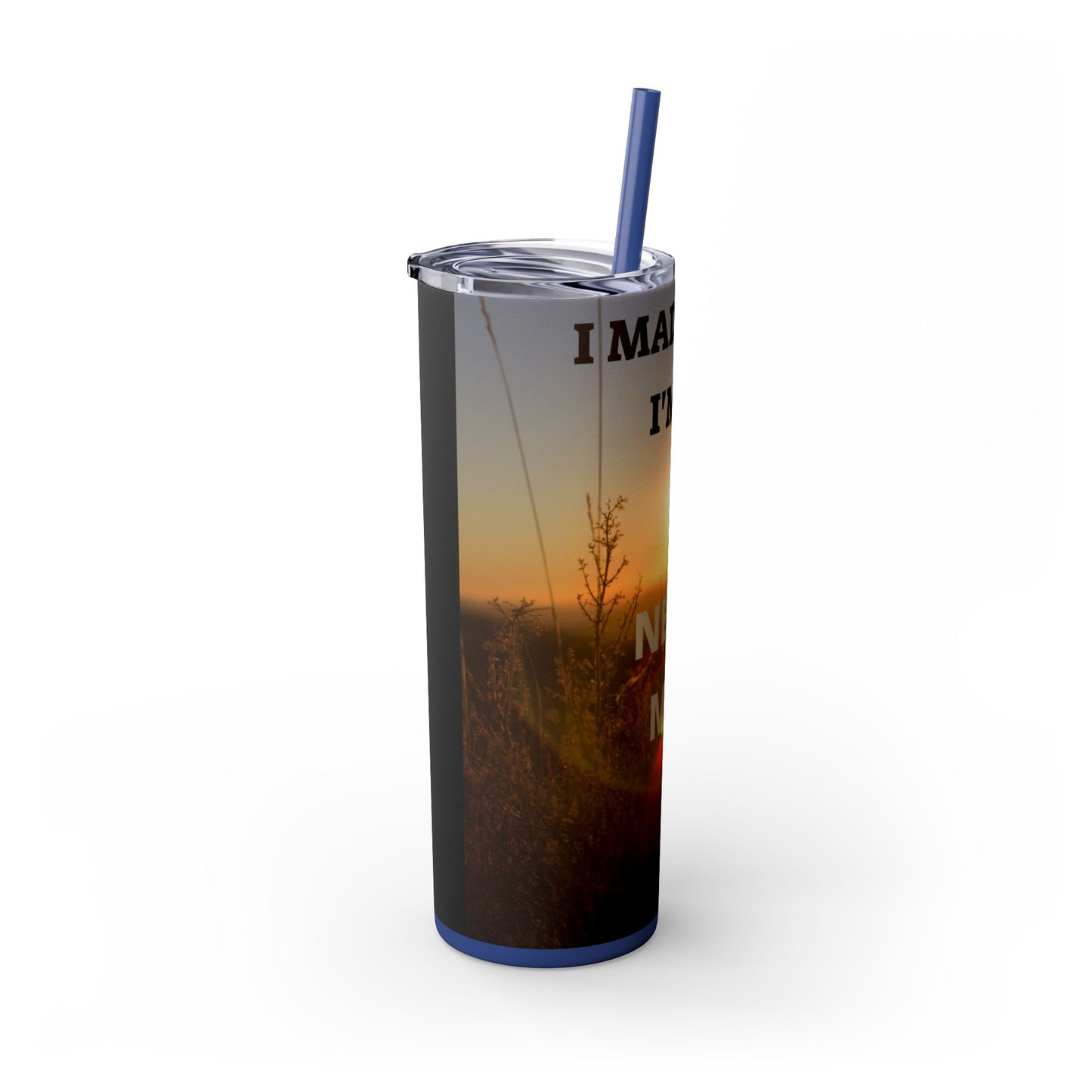 I MADE IT Inspirational Skinny Tumbler, 20oz - Motivational Drinkware for Self-Improvement, Perfect Gift for Wellness Journeys, Birthday, New Year