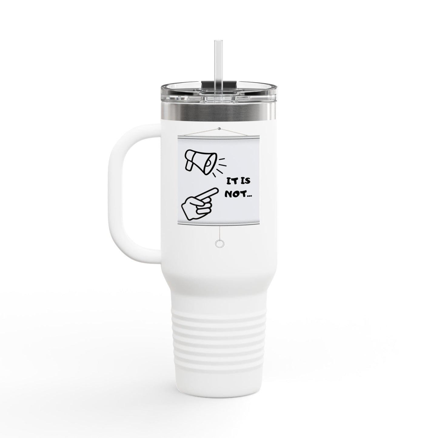 40oz Insulated Travel Mug — "It's Not Your Fault" Motivational Design