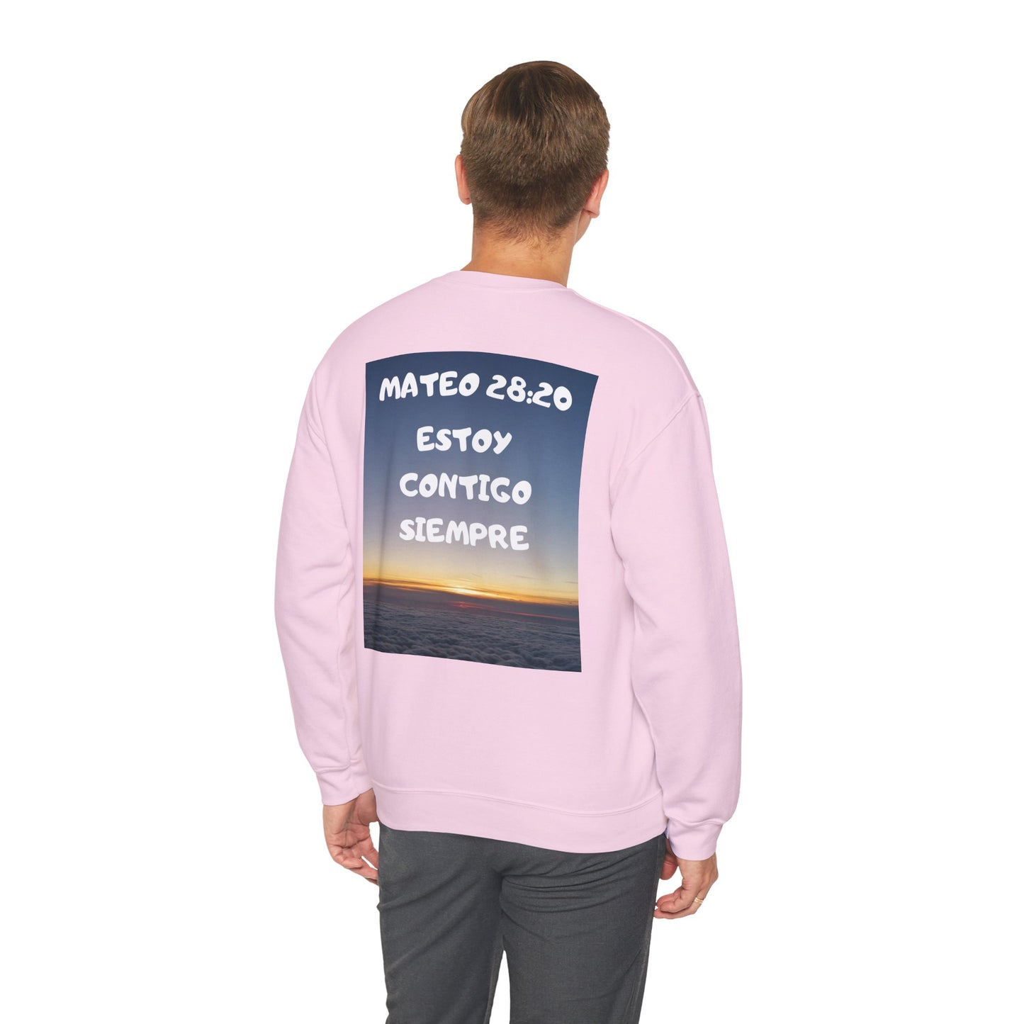Christian Sweatshirt — Jeremías 29:11 & Mateo 28:20 Inspirational Crewneck