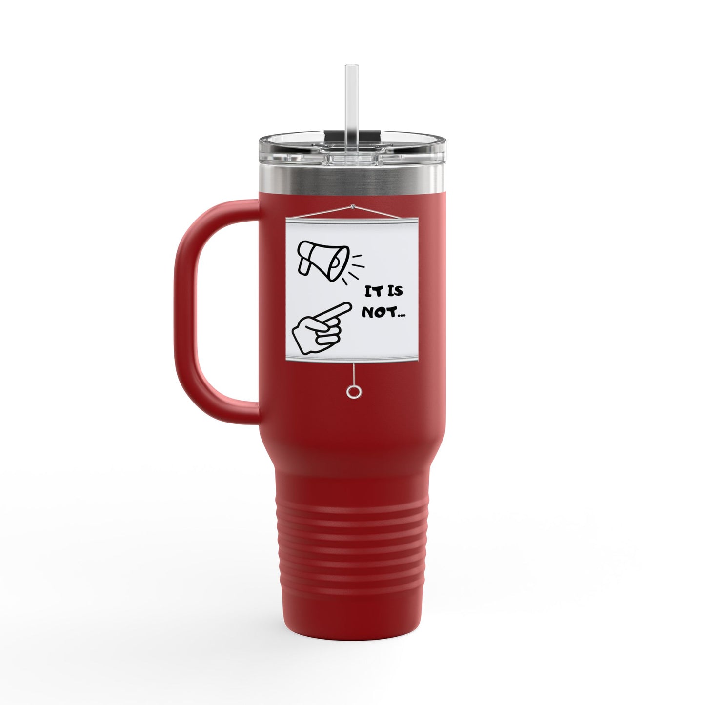 40oz Insulated Travel Mug — "It's Not Your Fault" Motivational Design