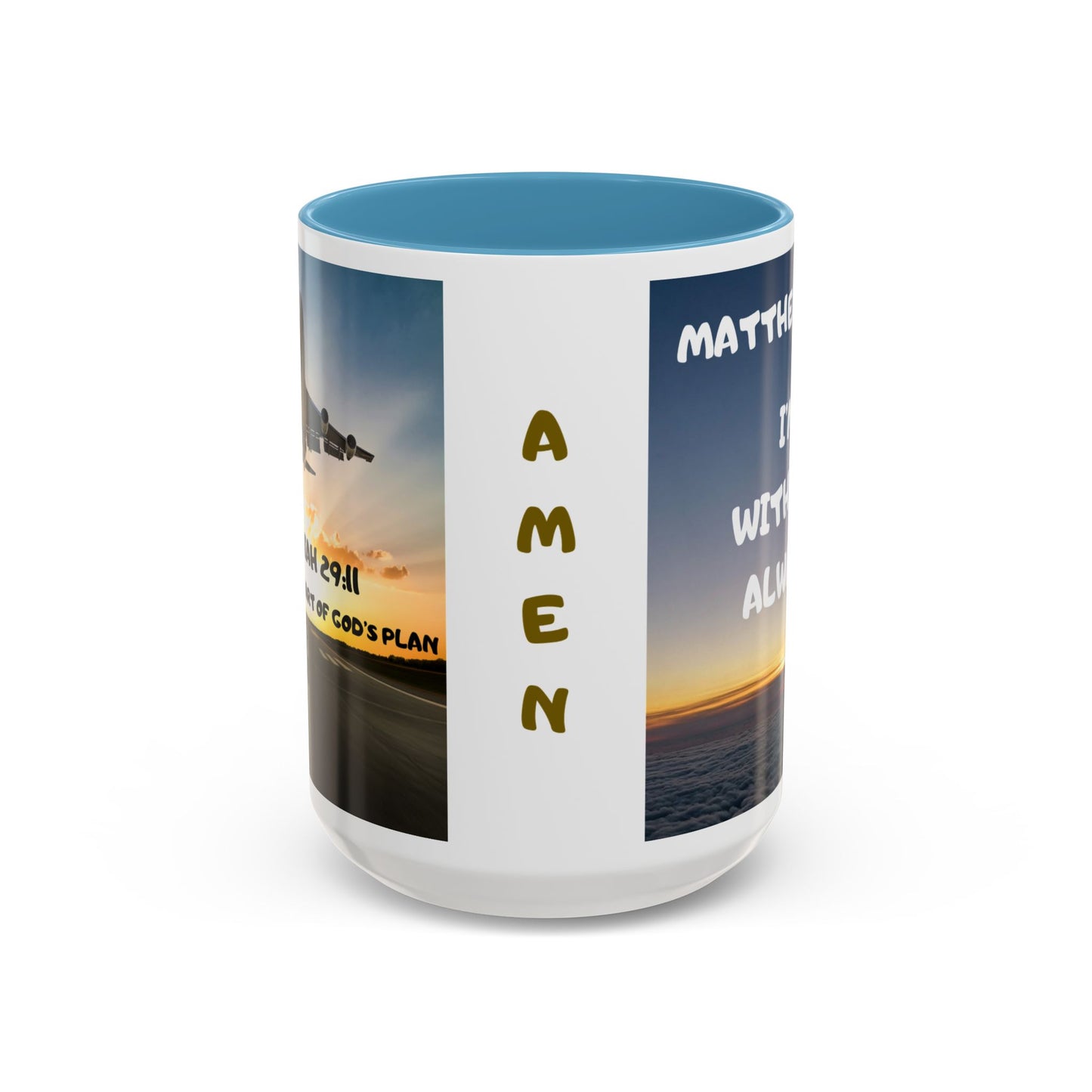 Matthew 28:20 Coffee Mug – "I’m With You Always" Inspirational Christian Accent Mug