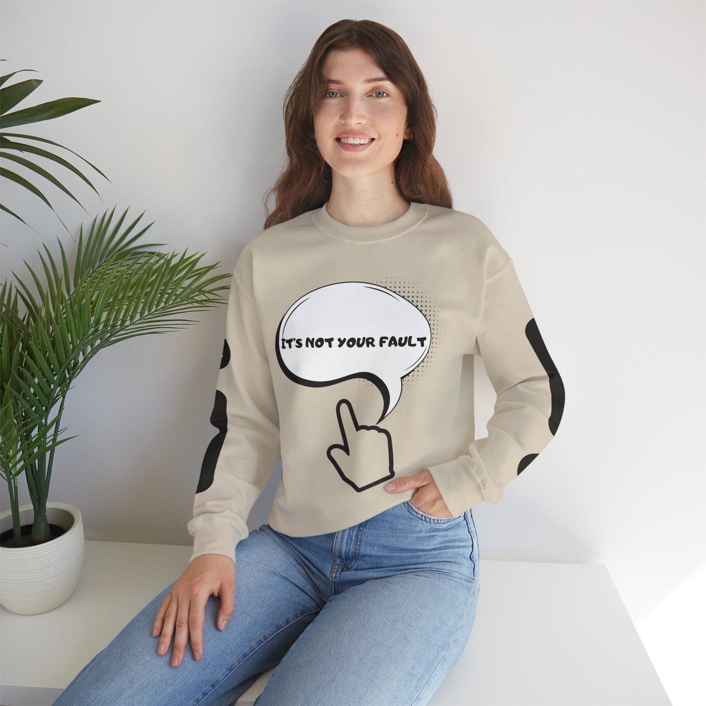 "It's Not Your Fault" Graphic Comfort Pullover