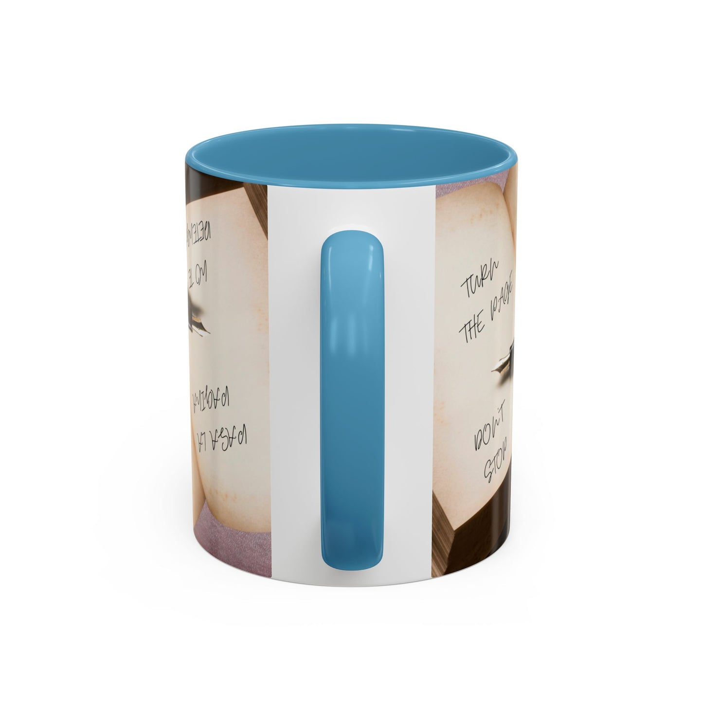 TURN THE PAGE NO TE DETENGAS Inspirational Accent Coffee Mug - Motivational Quotes, Perfect for Home or Office, Gift for Friends, Encouragement, Self-care