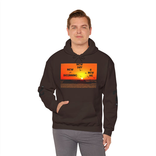 New Day, New Me Motivational Hoodie - Cozy Unisex Sweatshirt for Inspiration, Self-Care, Fitness Goals, Gift for Him, Her