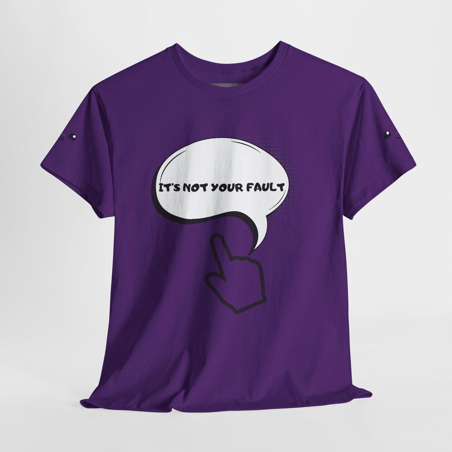 Graphic Tee — "It's Not Your Fault" Comic-Style Pointing Design