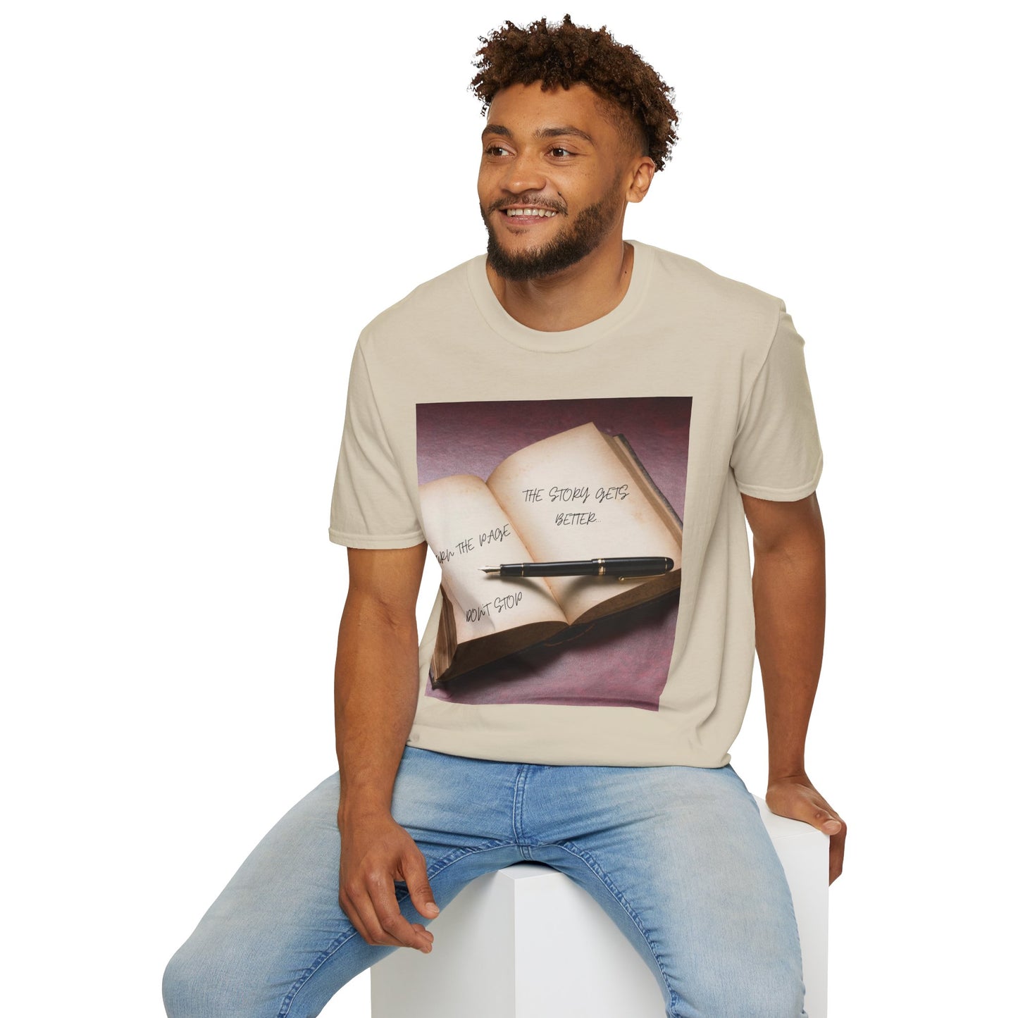 TURN THE PAGE Inspirational Book T-Shirt, Motivational Tee, Reading Lover Gift, Journal Enthusiast Apparel, Bookworm T-Shirt, Literary Quote Shirt