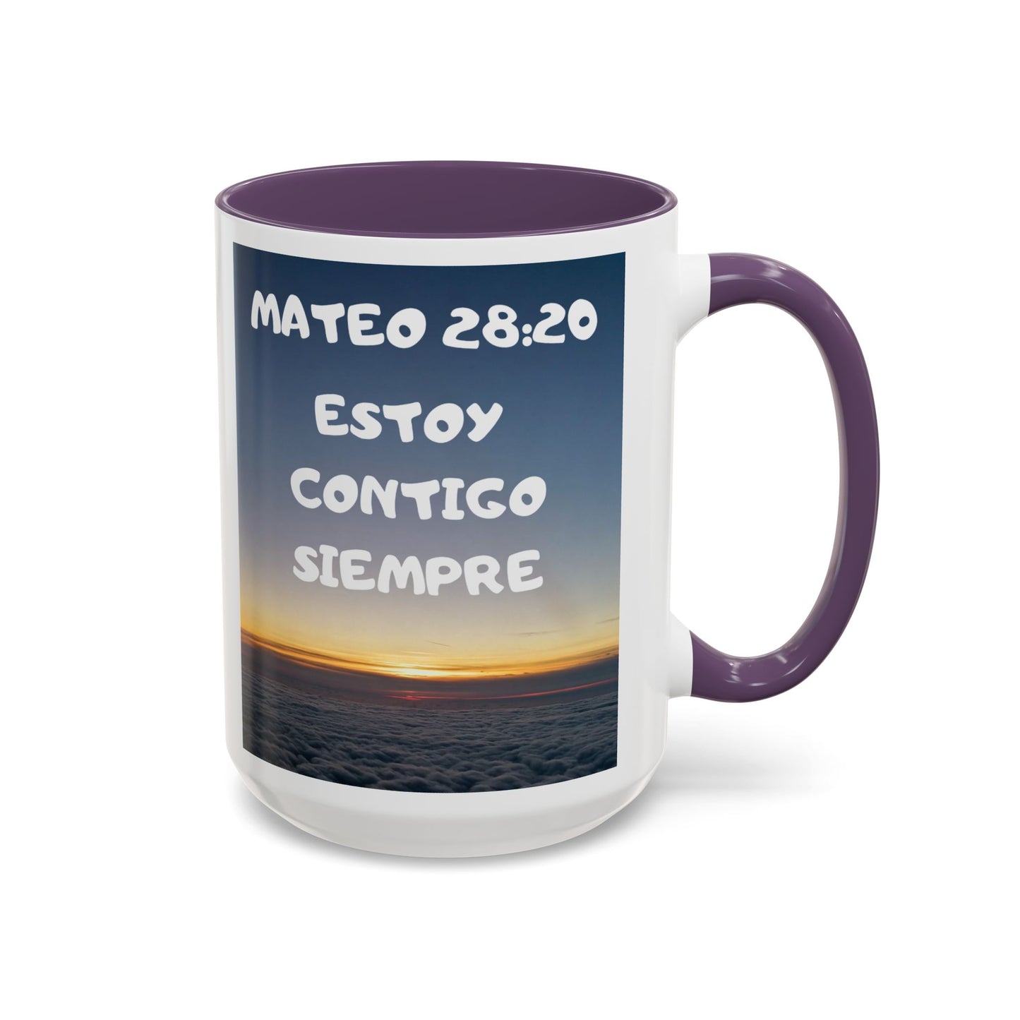 "Mateo 28:20 Estoy Contigo Siempre" Accent Mug (11/15oz)