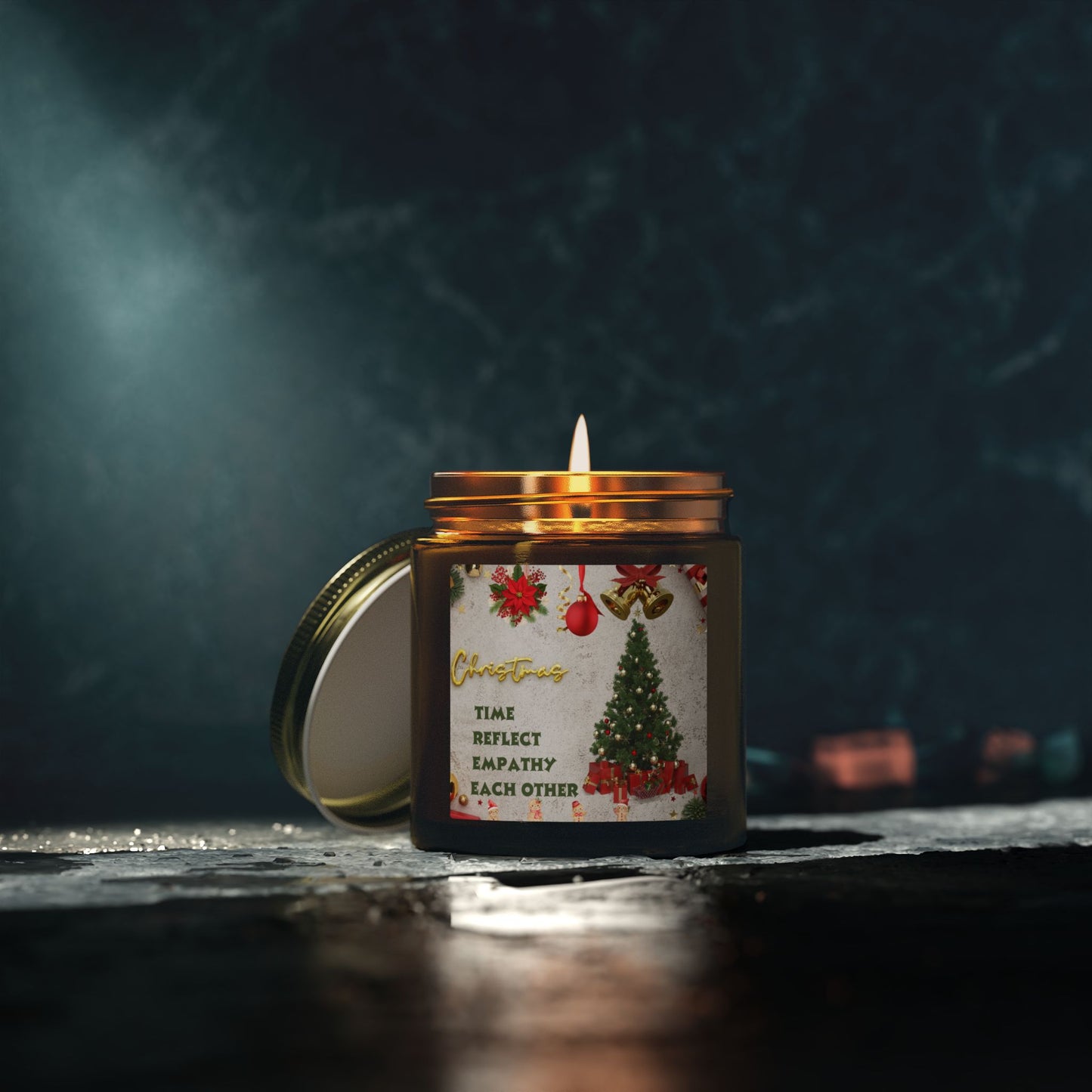 Christmas Scented Candle - Time, Reflect, Empathy, Each Other, Holiday Gift, Home Decor, Aromatherapy