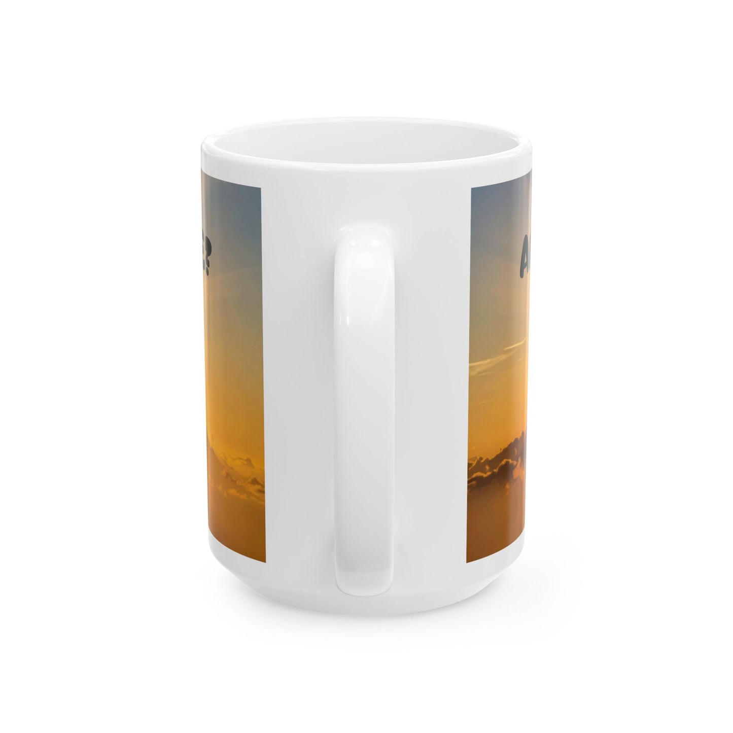 Inspirational Sunrise Mug — 'You Still Alive, Live' Cute Smiley Coffee Cup