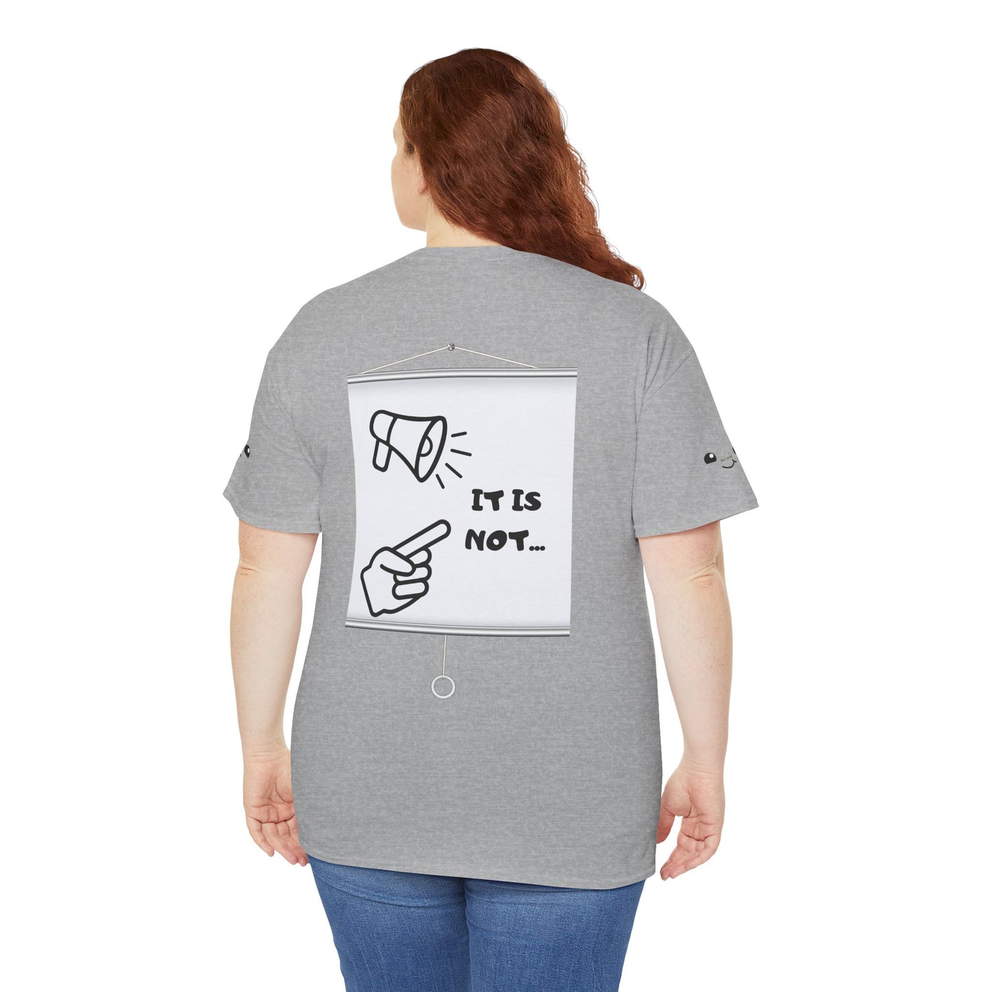 Graphic Tee — "It's Not Your Fault" Comic-Style Pointing Design
