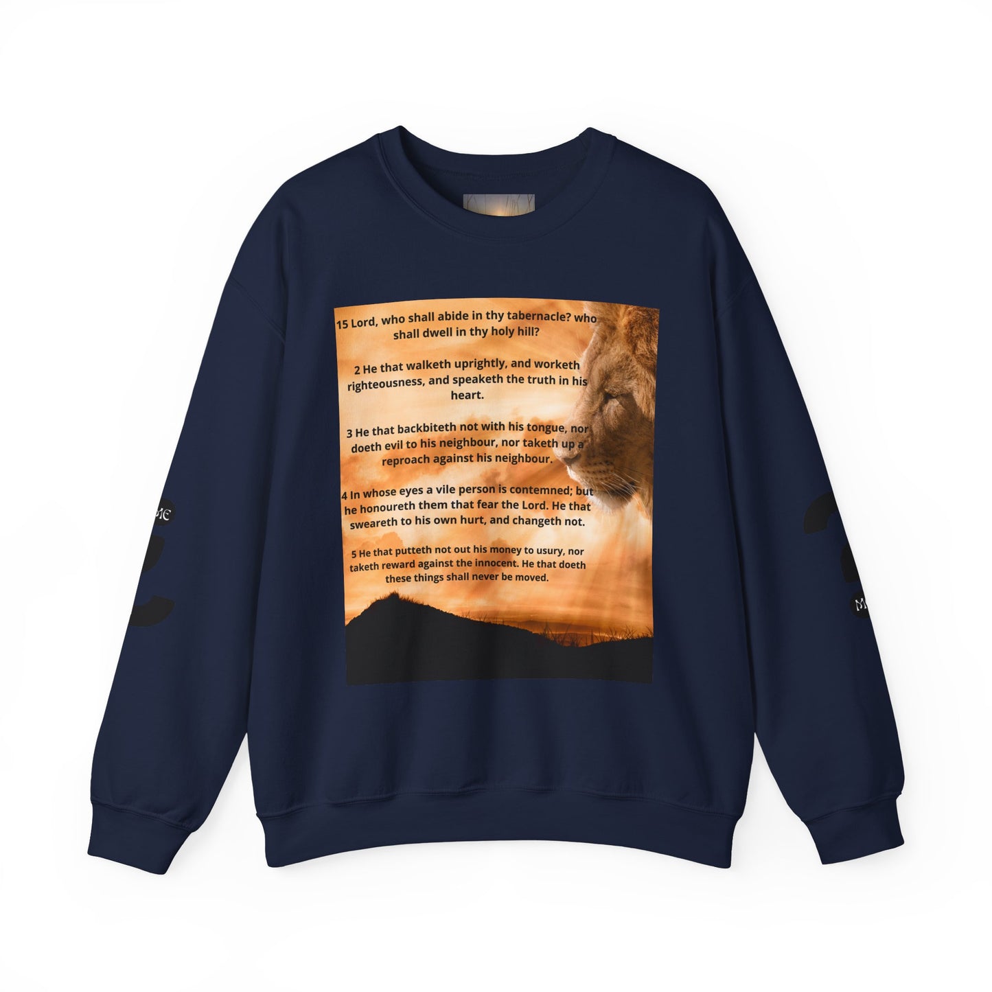 PSALM 15 Lion Crewneck Sweatshirt, Motivational Top for Animal Lovers, Gift Idea for Birthdays, Cozy Apparel for Everyday [...]