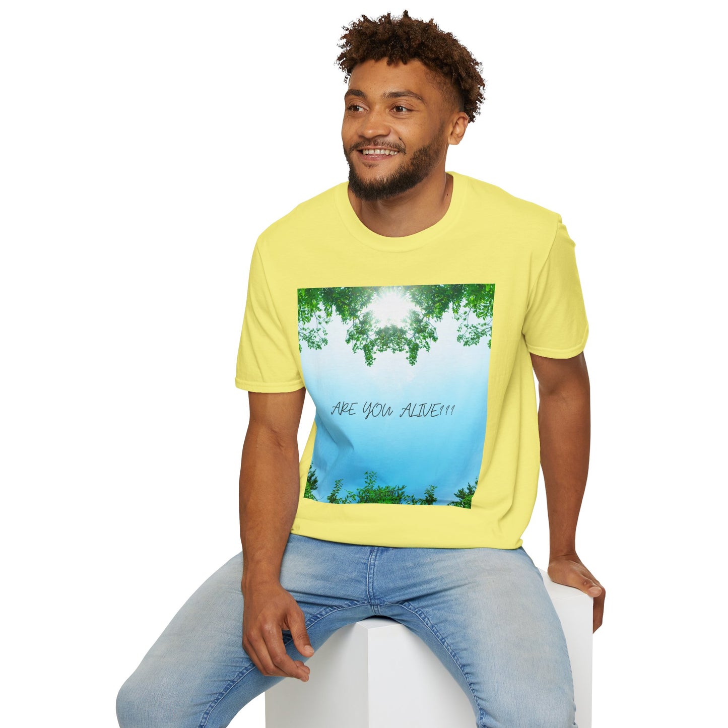 ARE YOU ALIVE? T-Shirt - Inspirational Design, Unisex Graphic Tee for Mindfulness, Casual Wear, Gifts for Nature Lovers, Positive Vibes
