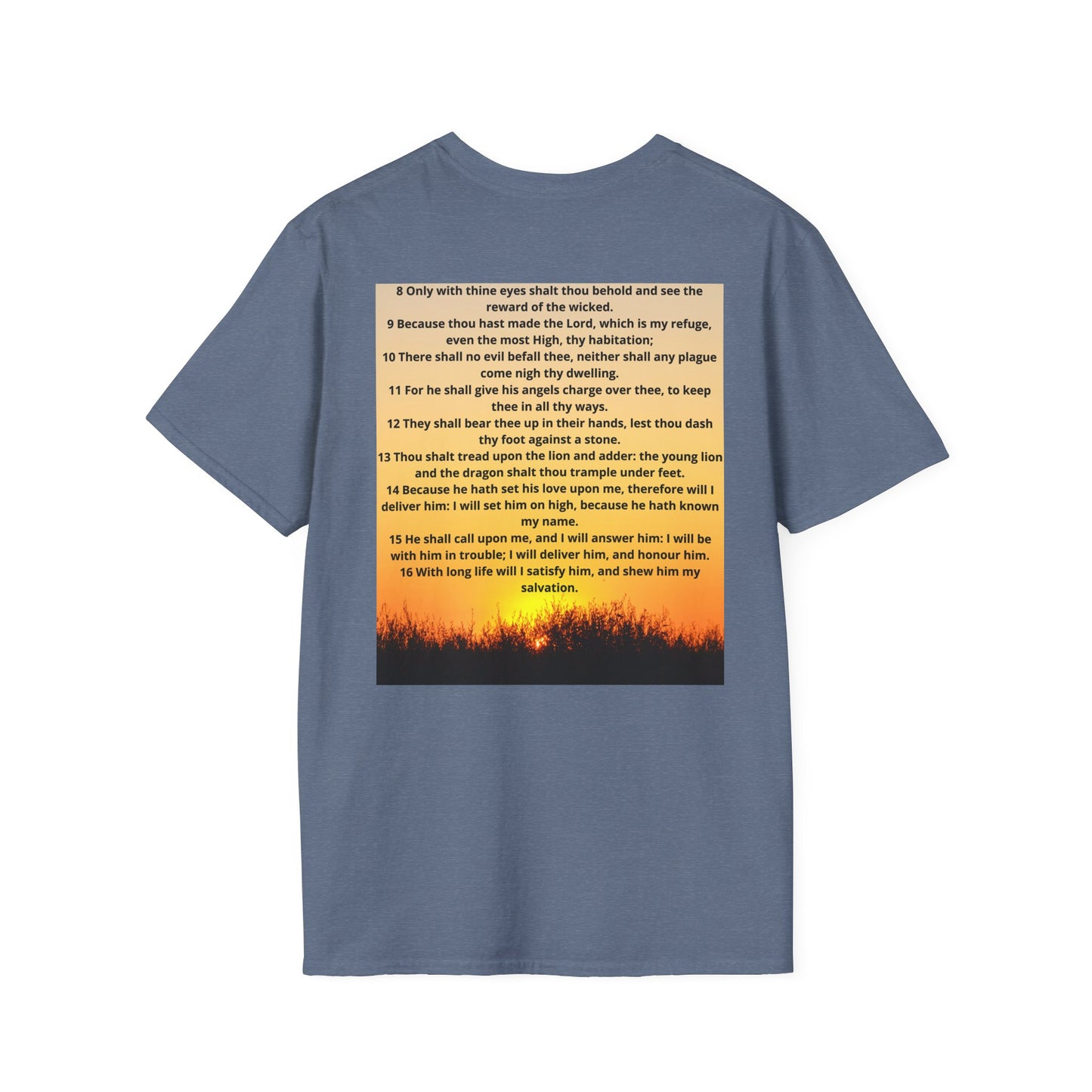 PSALM 91 Inspirational Lion T-Shirt, Motivational Tee, Unisex Quote Shirt, Positive Vibes Wear, Nature Lover Gift