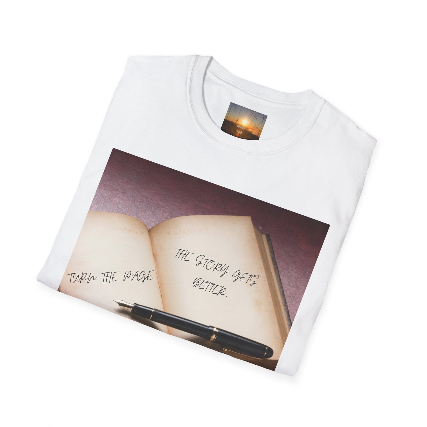 TURN THE PAGE Inspirational Book T-Shirt, Motivational Tee, Reading Lover Gift, Journal Enthusiast Apparel, Bookworm T-Shirt, Literary Quote Shirt