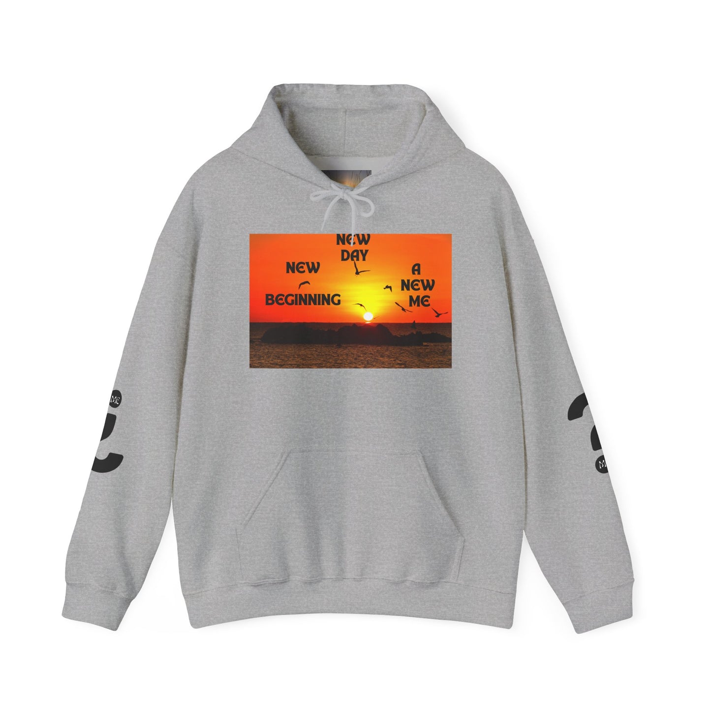 New Day, New Me Motivational Hoodie - Cozy Unisex Sweatshirt for Inspiration, Self-Care, Fitness Goals, Gift for Him, Her