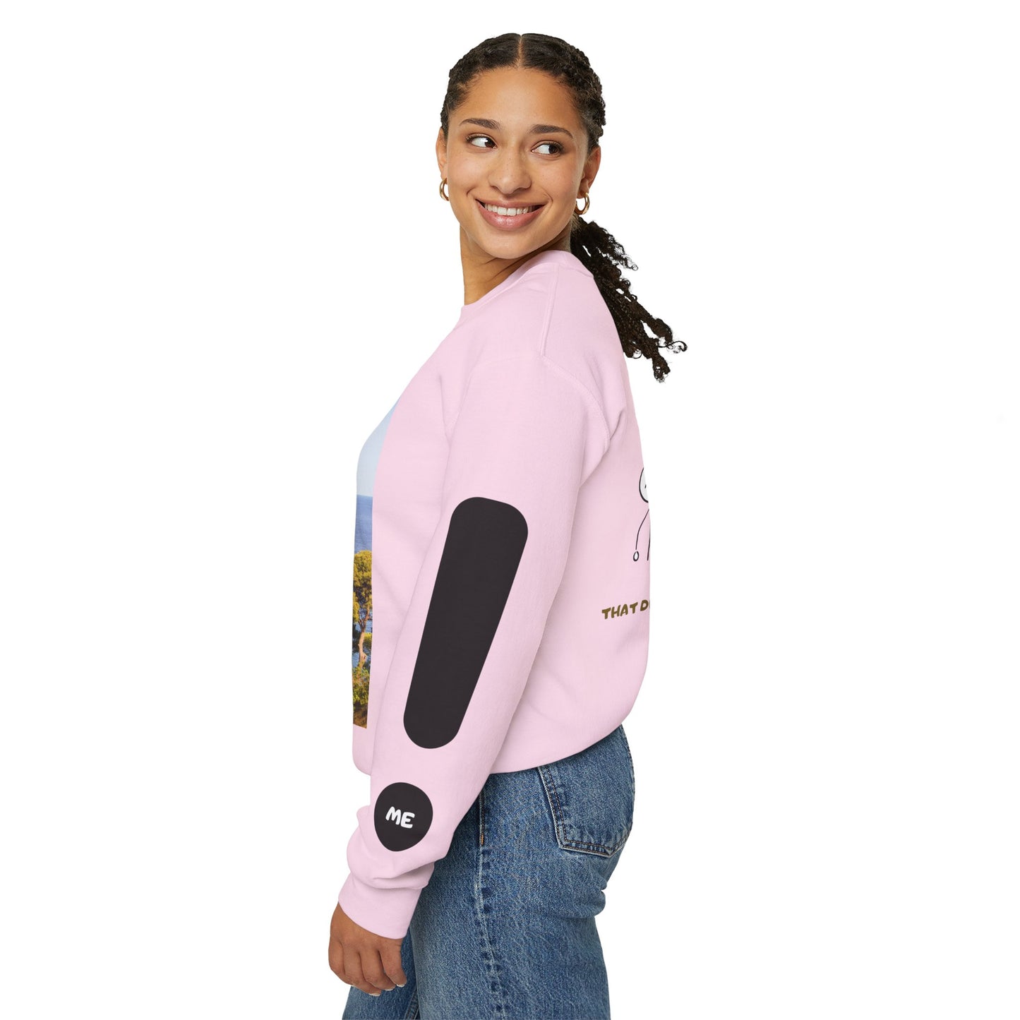 Motivational Crewneck Sweatshirt – "Don't Lose Focus… You've Got This" Scenic Design