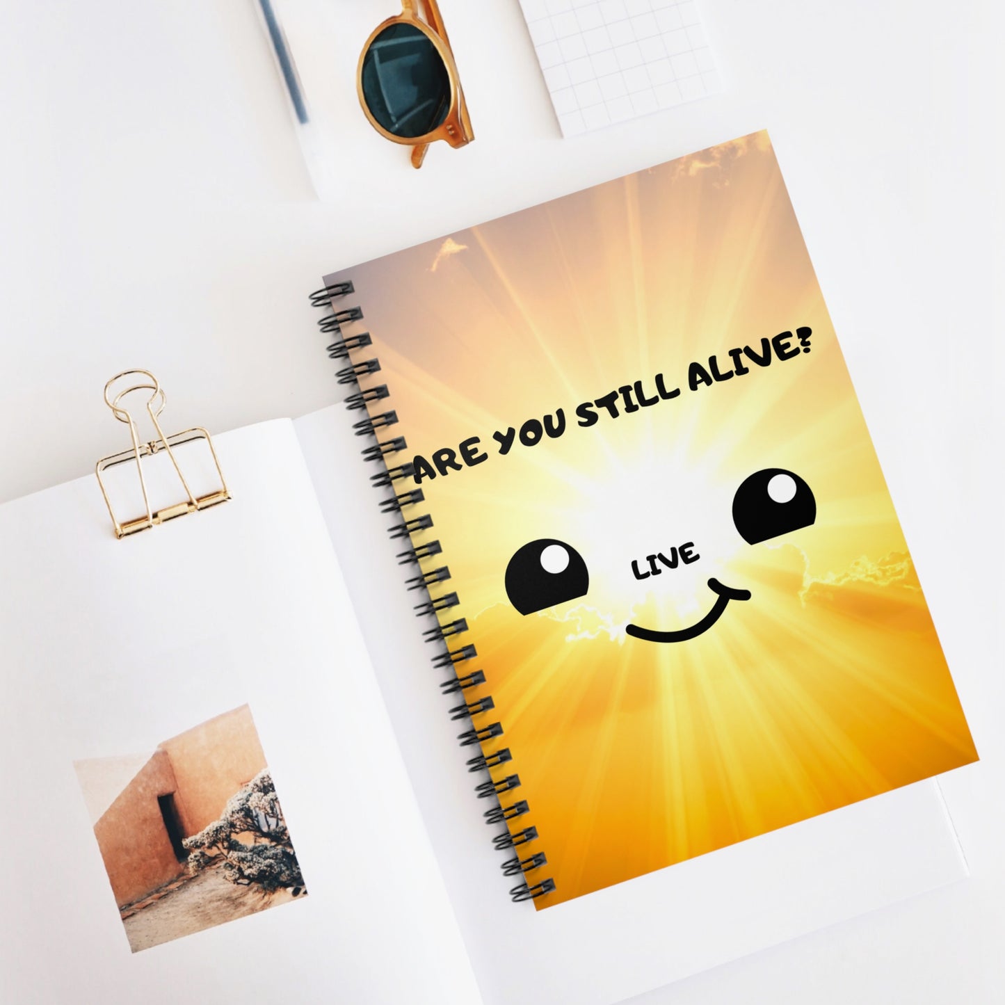 Spiral Notebook — "Are You Still Alive?" Sunny Kawaii Journal (Ruled)