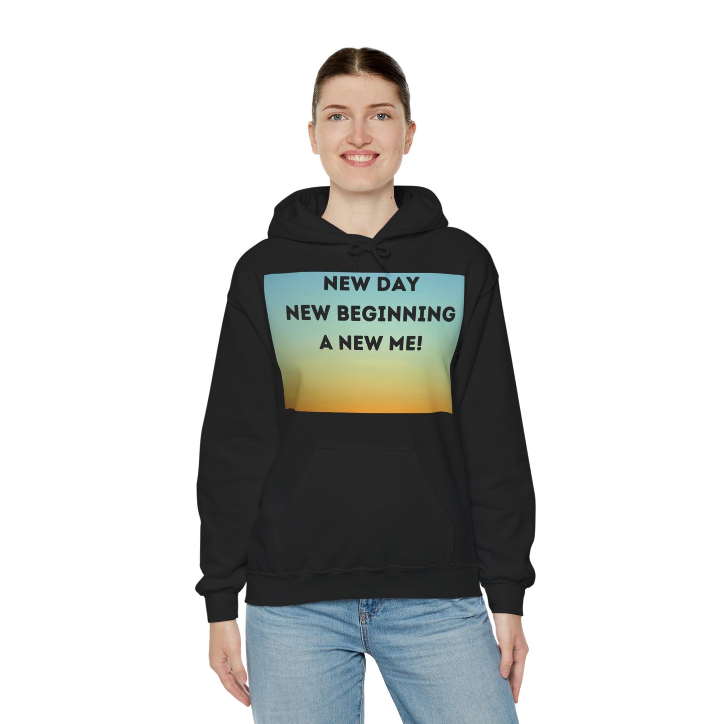 NEW DAY NEW BEGINNING A NEW ME Unisex Heavy Blend™ Hooded Sweatshirt