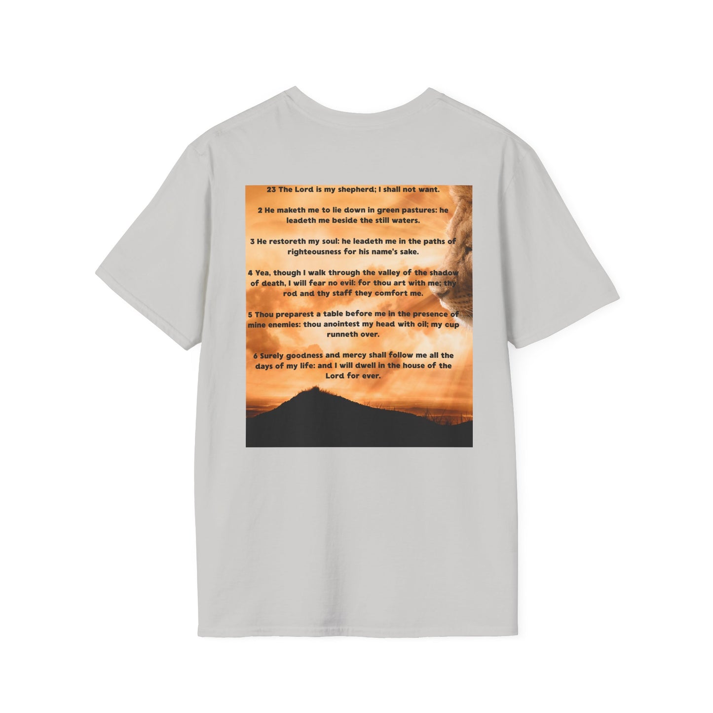 PSALM 23 Comfortable Faith-Inspired T-Shirt with Psalm 23 Design, Spiritual Tee, Christian Apparel, Inspirational Gifts, Everyday Wear