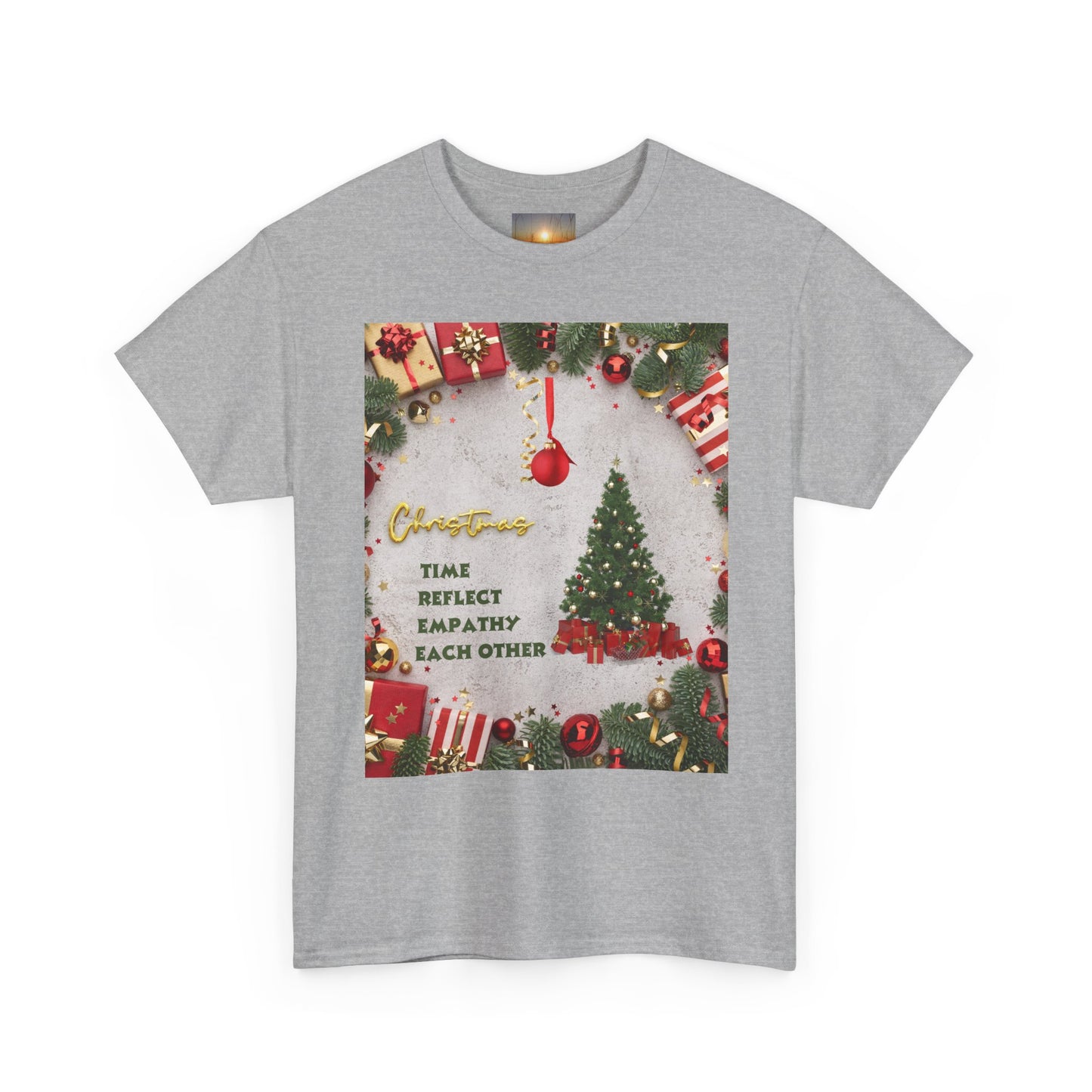 Christmas-Themed Unisex Heavy Cotton Tee, Holiday Gift, Festive Apparel, Family Gatherings, New Year Celebrations, Cute Christmas Shirt