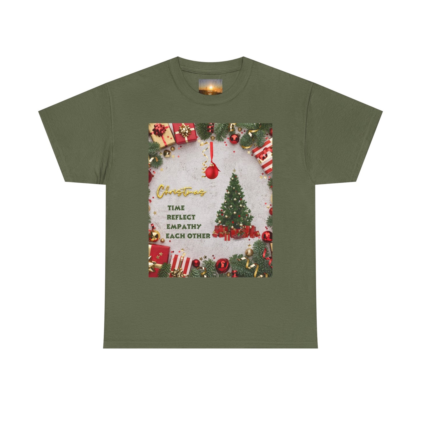 Christmas-Themed Unisex Heavy Cotton Tee, Holiday Gift, Festive Apparel, Family Gatherings, New Year Celebrations, Cute Christmas Shirt