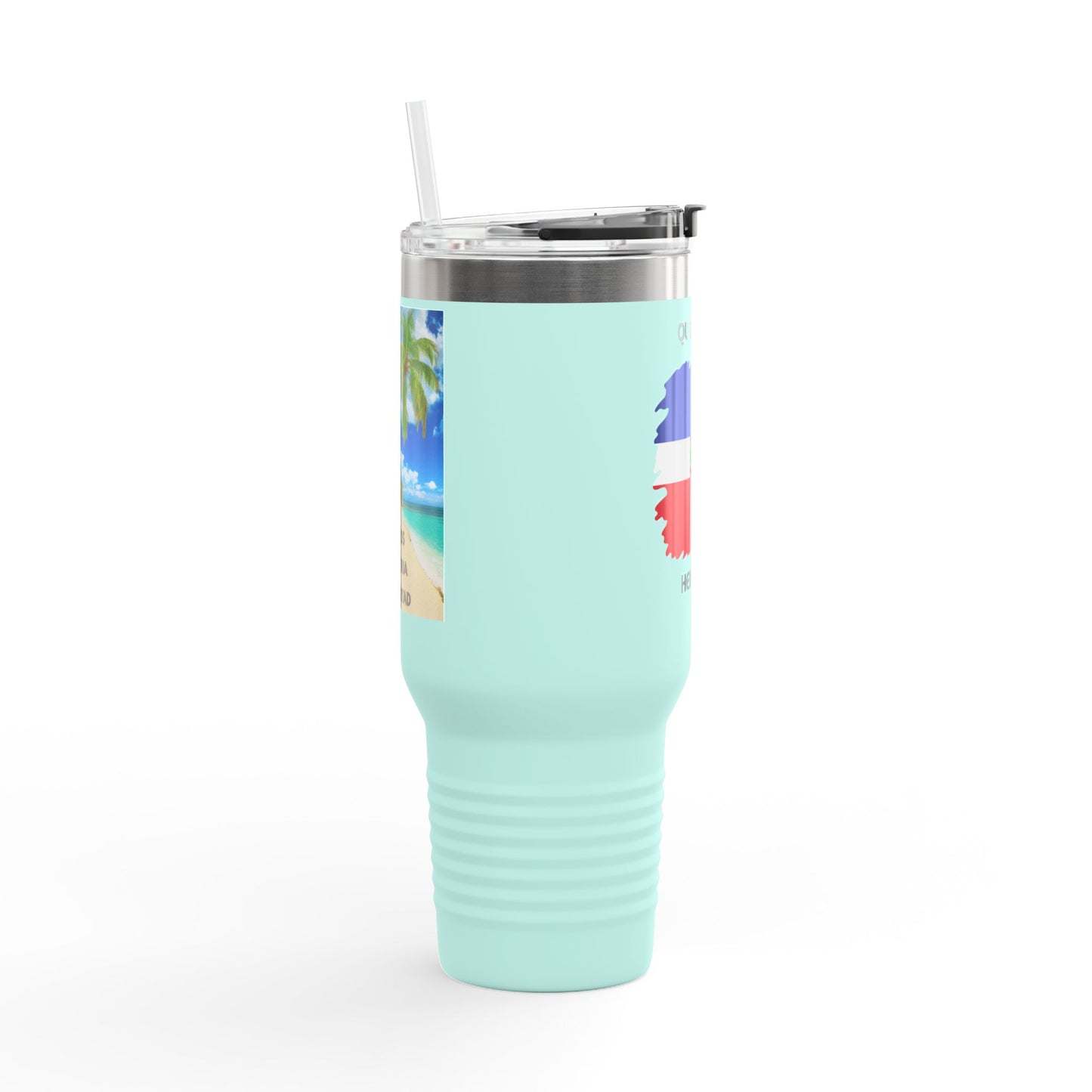 Dominican Republic Insulated Travel Mug, Caribbean Travel Cup, Beach Lover Gift, Quisqueya Hermosa Thermos, Vacation Essential, Summer [...]