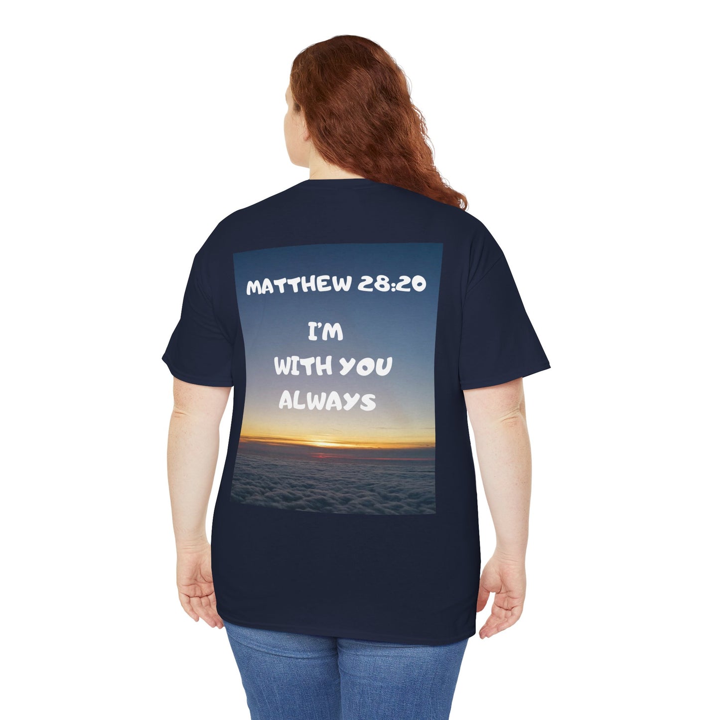 Faith Travel T‑Shirt — “Jeremiah 29:11 / Matthew 28:20” Inspirational Plane Tee