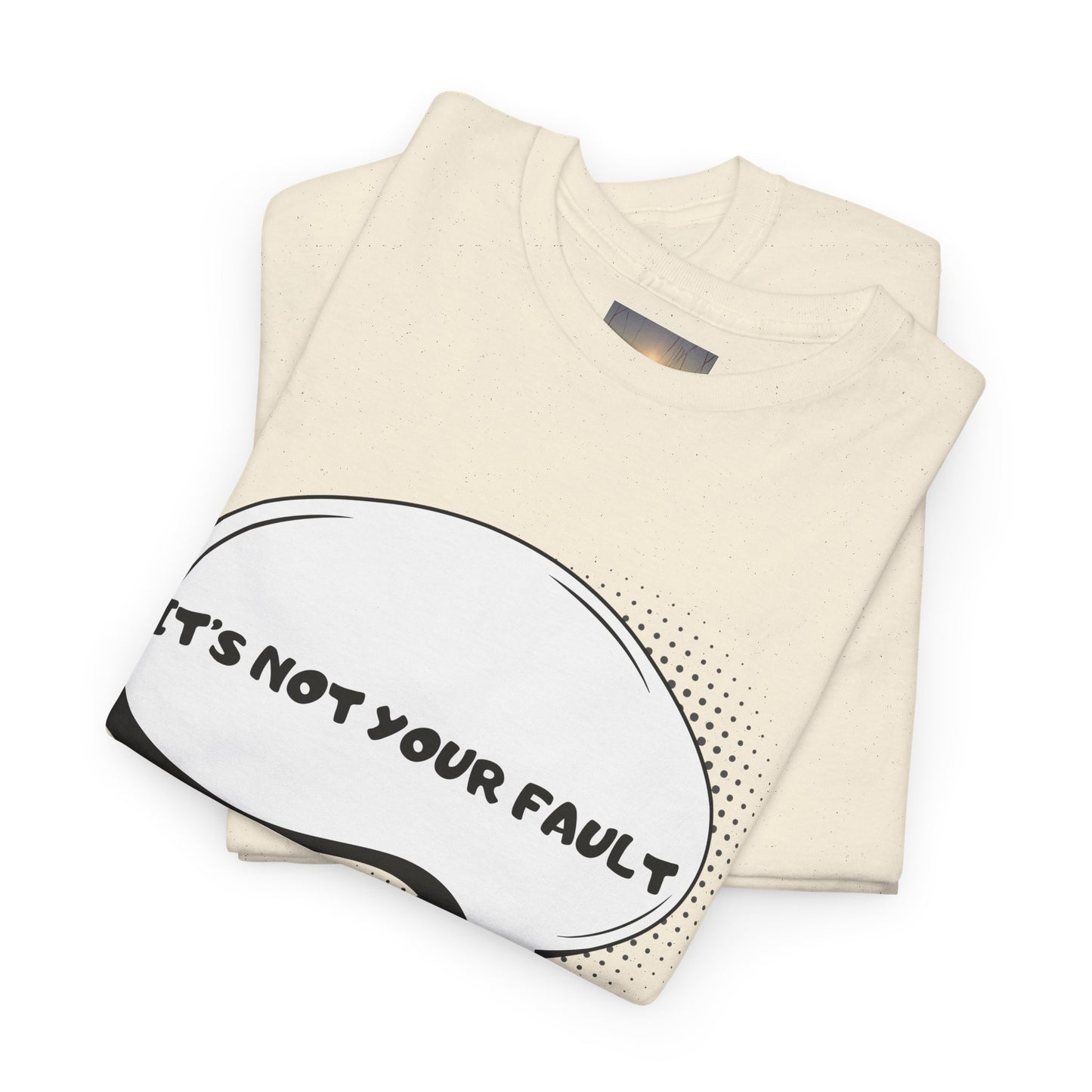 Graphic Tee — "It's Not Your Fault" Comic-Style Pointing Design