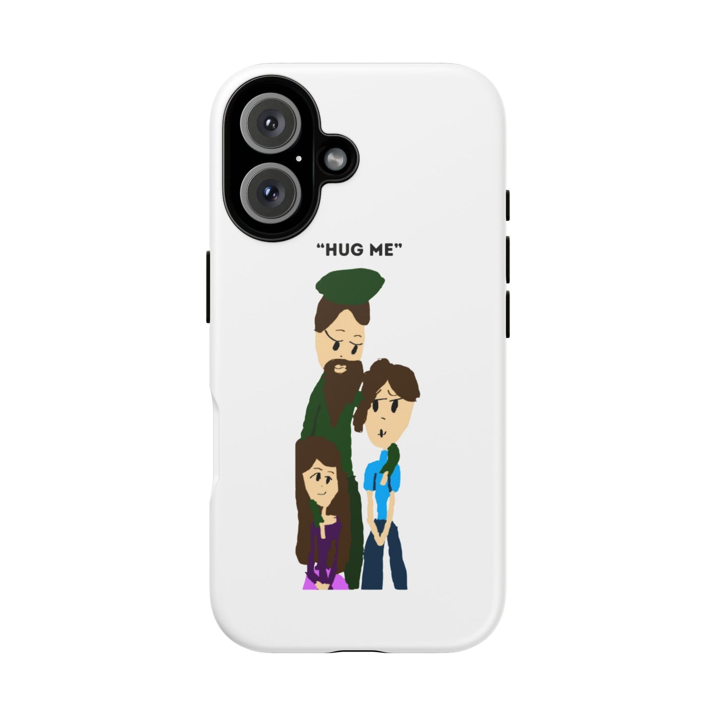 ISAAC IDYER ARTS Cute Hug Me Phone Case, Tough Phone Cover, Family Love Gift, Cartoon Design Case, Fun Accessory for Friends and Family