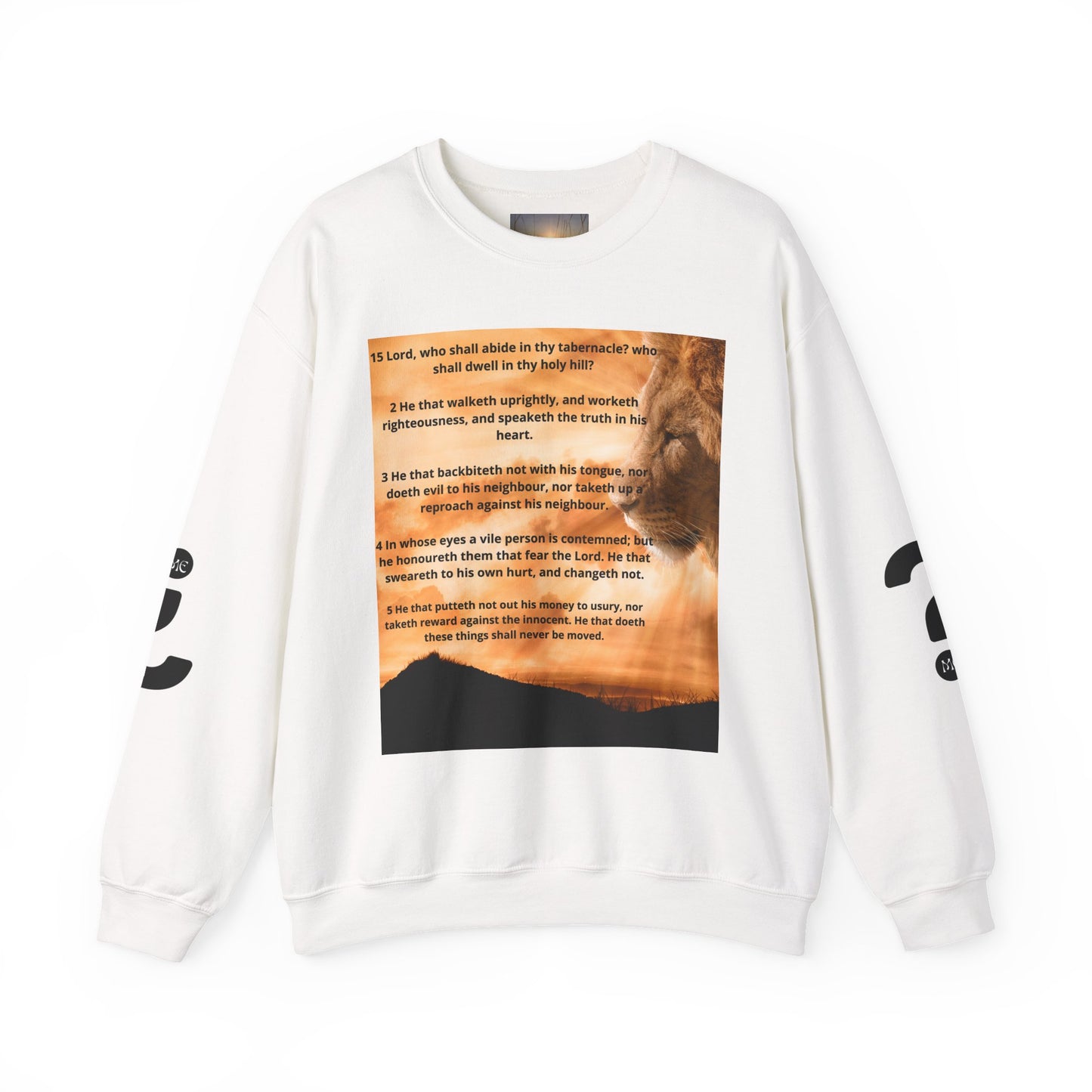 PSALM 15 Lion Crewneck Sweatshirt, Motivational Top for Animal Lovers, Gift Idea for Birthdays, Cozy Apparel for Everyday [...]