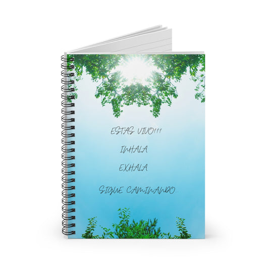 ESTAS VIVO? Inspirational Spiral Notebook - Ruled Line | Nature Design, Journaling, Gift for Self-Care, Student Supplies, Mindfulness