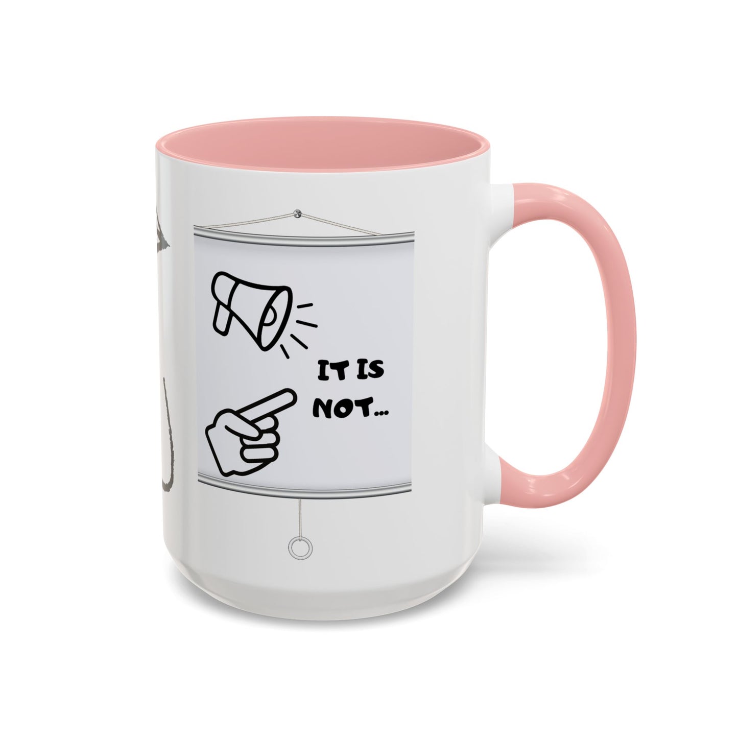 Accent Coffee Mug — Funny 'It Is Not your Fault' Doodle Cartoon Mug (11/15oz)