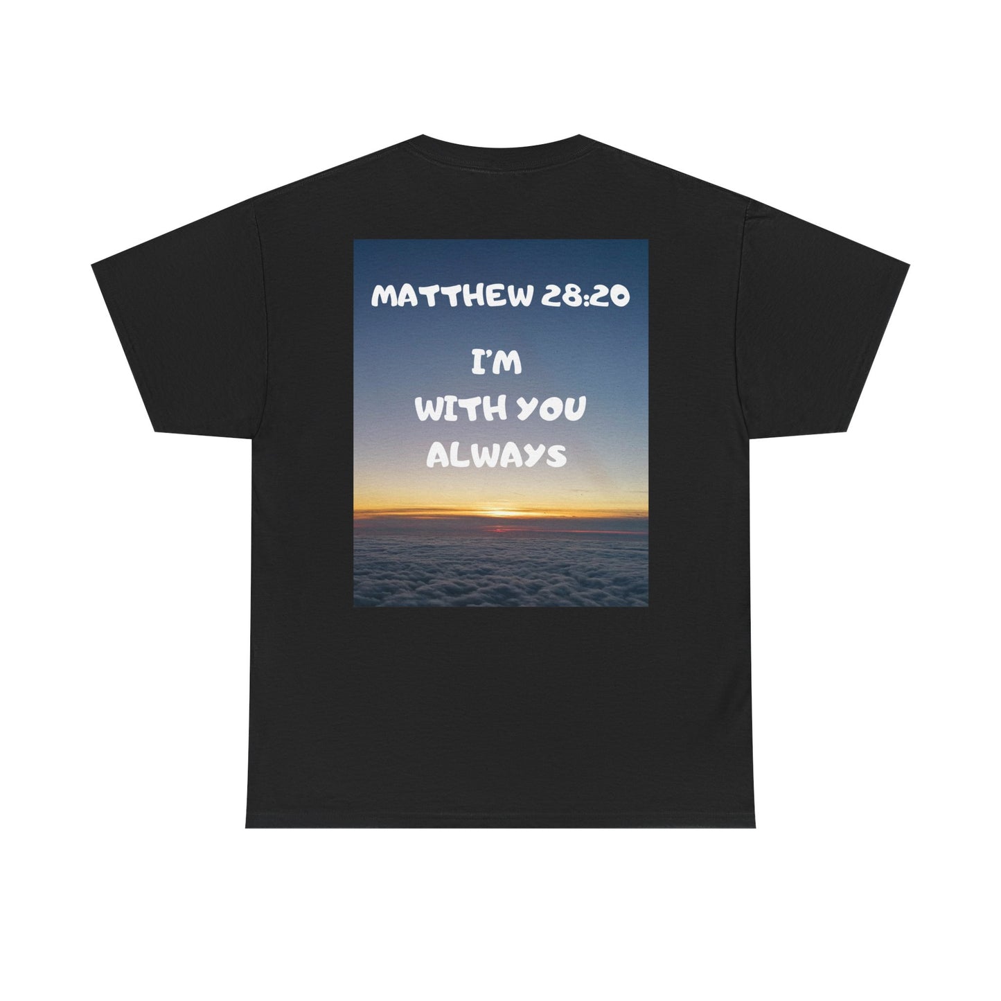 Faith Travel T‑Shirt — “Jeremiah 29:11 / Matthew 28:20” Inspirational Plane Tee