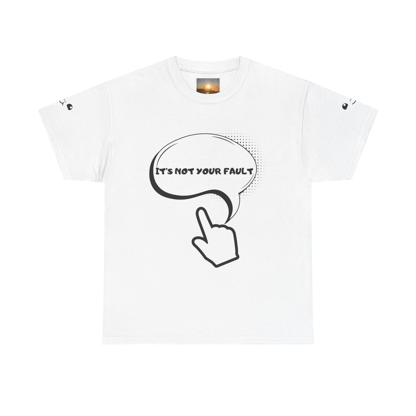 Graphic Tee — "It's Not Your Fault" Comic-Style Pointing Design