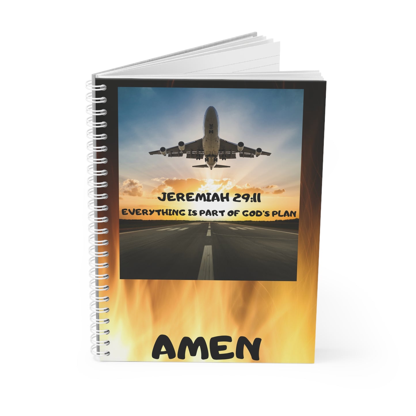 "I'm With You Always" / Jeremiah 29:11 Inspirational JournalFaith Travel Spiral Notebook