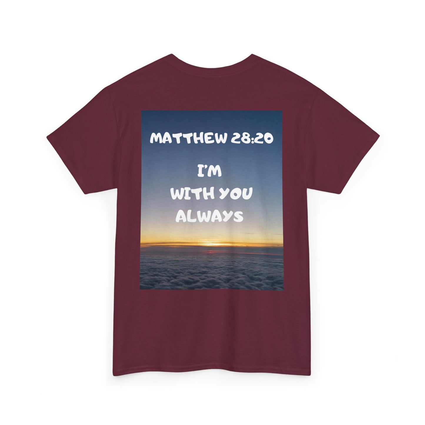 Faith Travel T‑Shirt — “Jeremiah 29:11 / Matthew 28:20” Inspirational Plane Tee