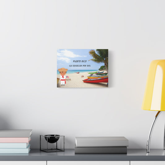 Puerto Rico Canvas Art, Tropical Wall Decor, Island Theme Gift, Home Decoration, Travel Memories