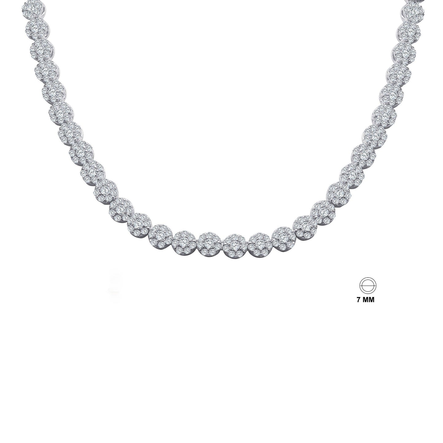 CZ FLOWER CHAIN ONE ROW IN 18''-30'' - 961622