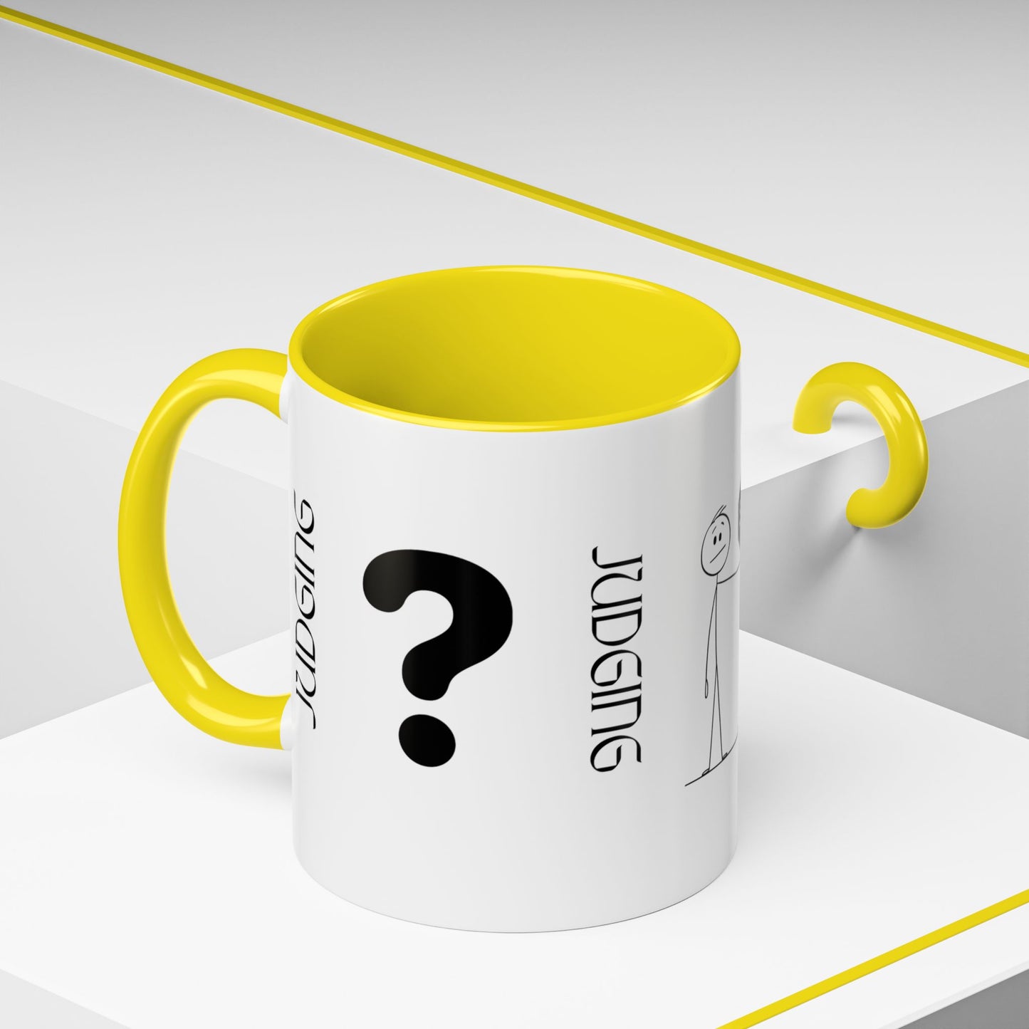 Judging Coffee Mug - 11 & 15oz Ceramic Drinkware for Funny Gift, Home Decor, Office Use, Tea Lovers, Unique Present