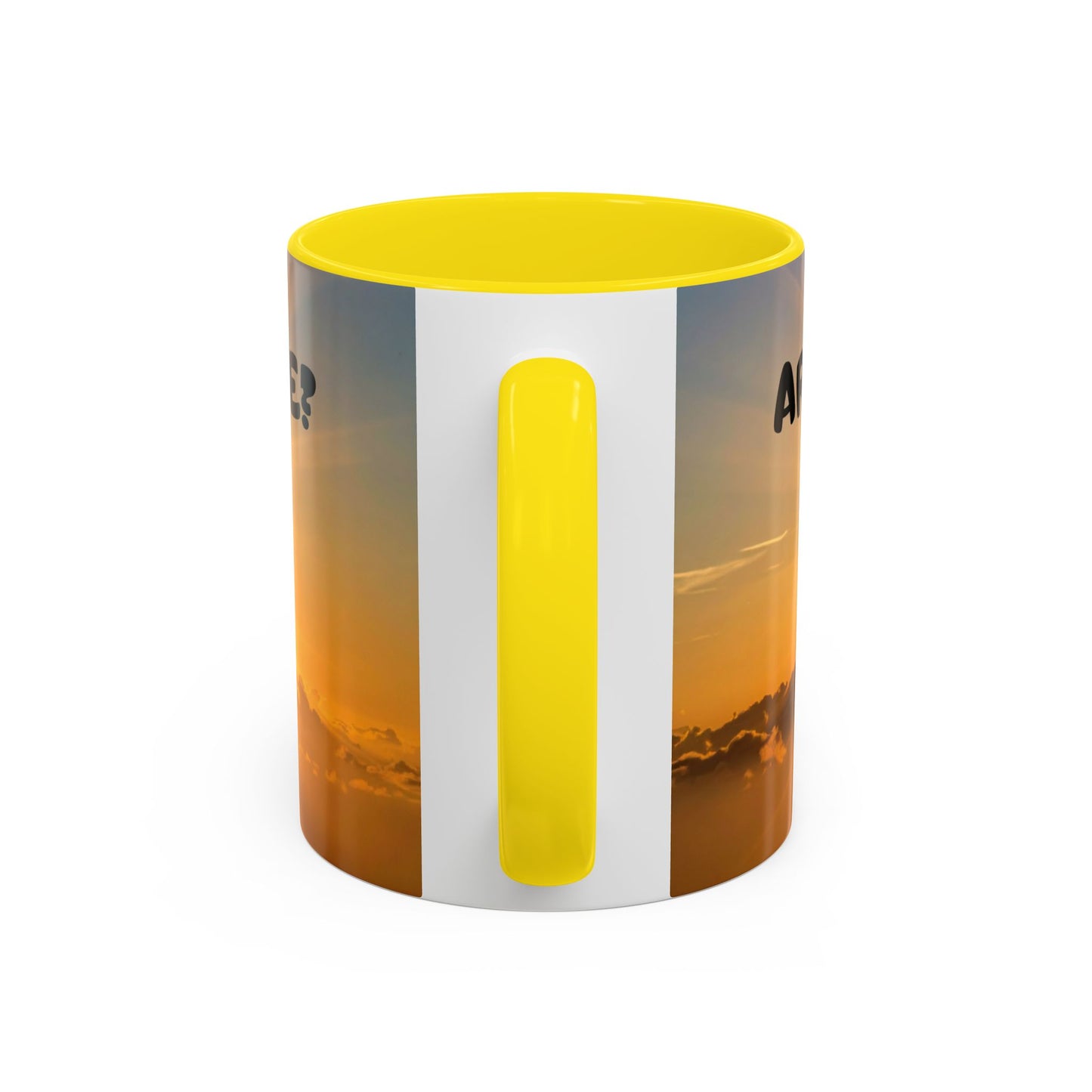 Sunshine Smile Coffee Mug — "You Still Alive? Live" Motivational Accent Mug