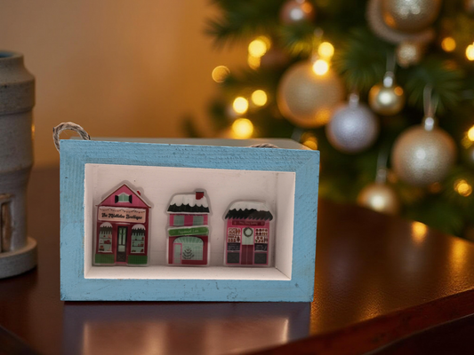 Mini Wood Shadow Box Ornaments