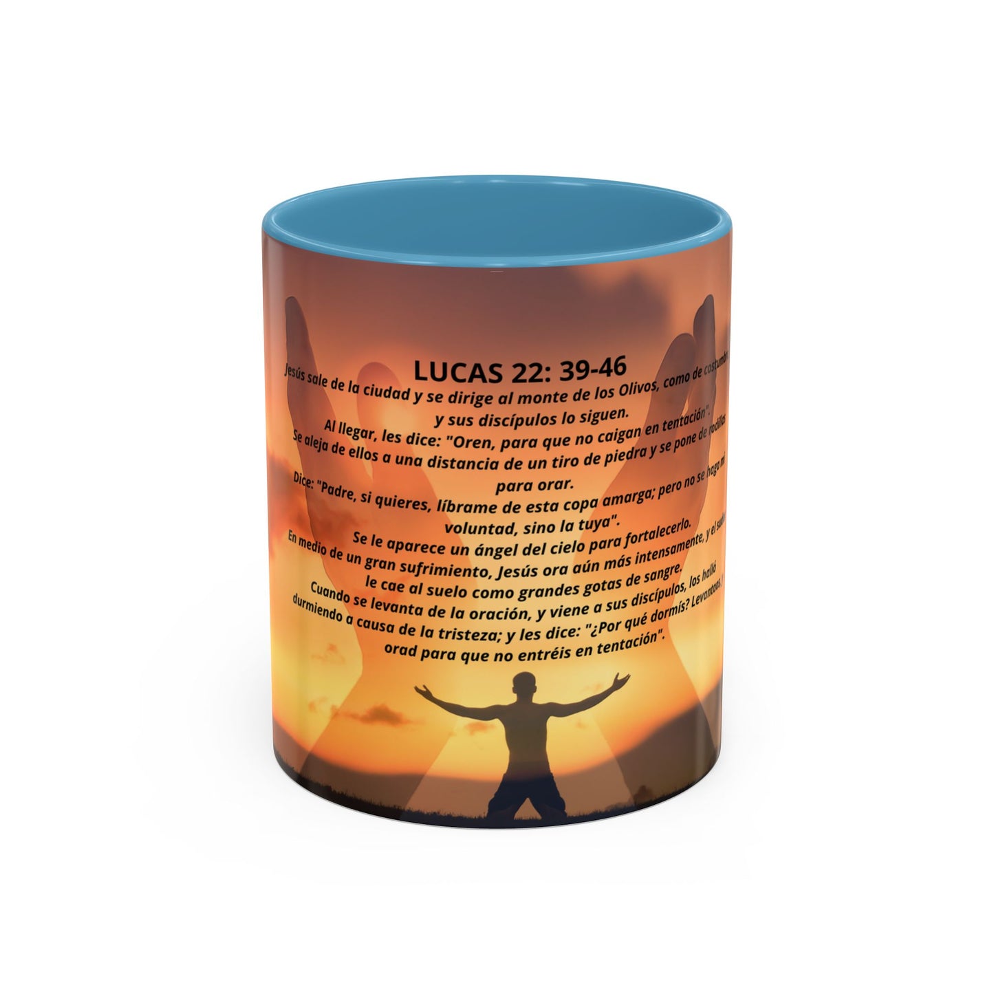 LUCAS 22: 39-46 Oración en el Monte Accent Coffee Mug (1ó1, 15oz)