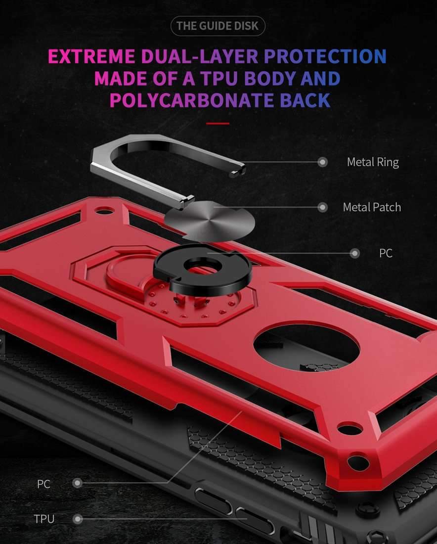 AMZER Sainik Case With 360° Magnetic Ring Holder for iPhone 7 Plus/8