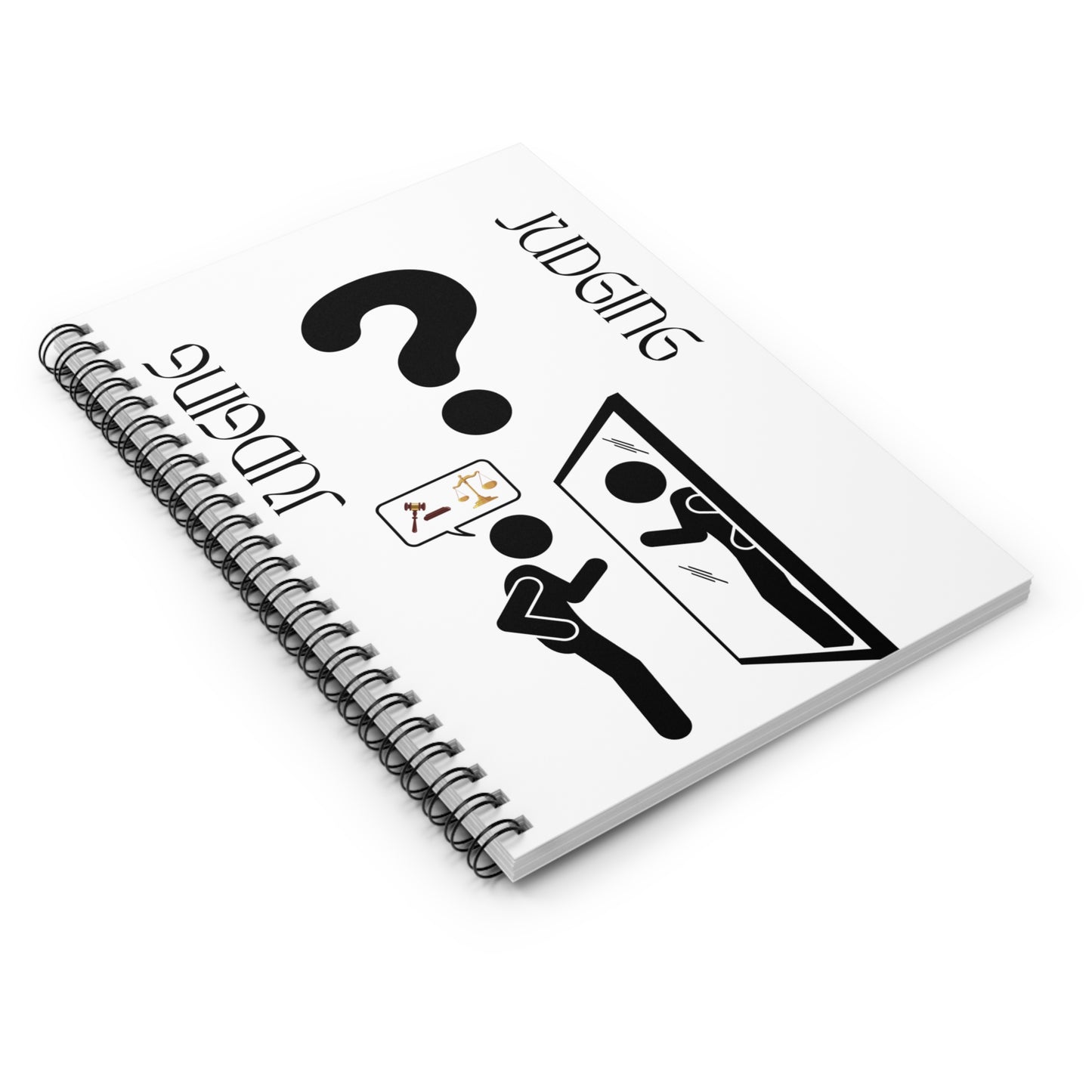 Judging Spiral Notebook - Thoughtful Reflection, Ideal for Journaling, Students, and Gift Giving