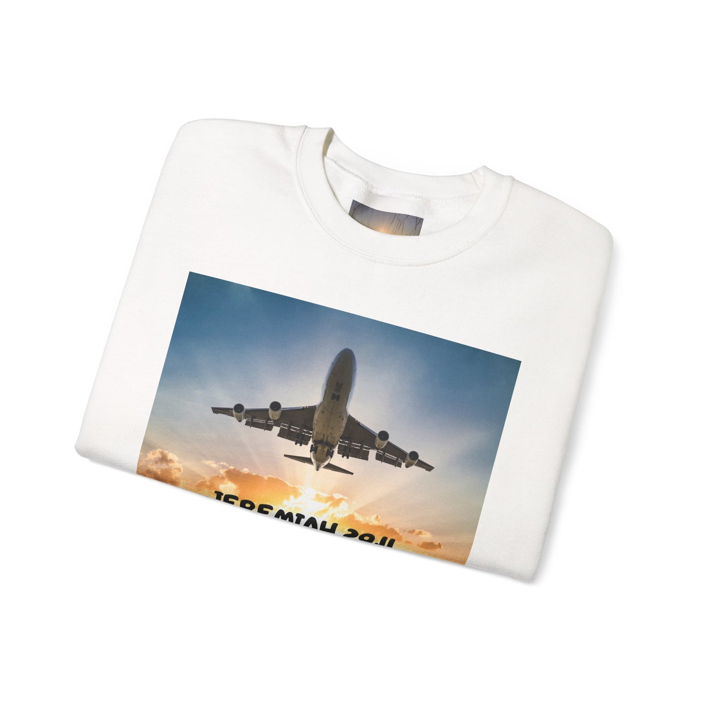 "Jeremiah 29:11 / Matthew 28:20" Christian Crewneck Inspirational Bible Verse Sweatshirt