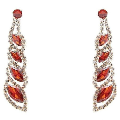 Shell Peas Dangle Rhinestone Earrings